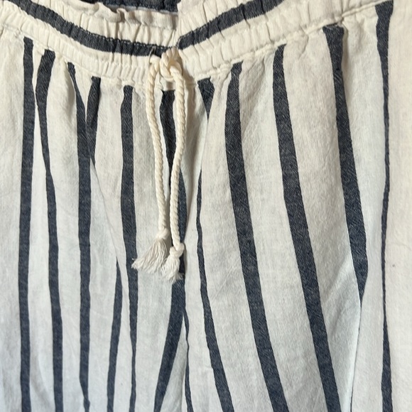 J. Crew Store Stripes Ivory Casual Ankle Pants - Picture 4 of 9